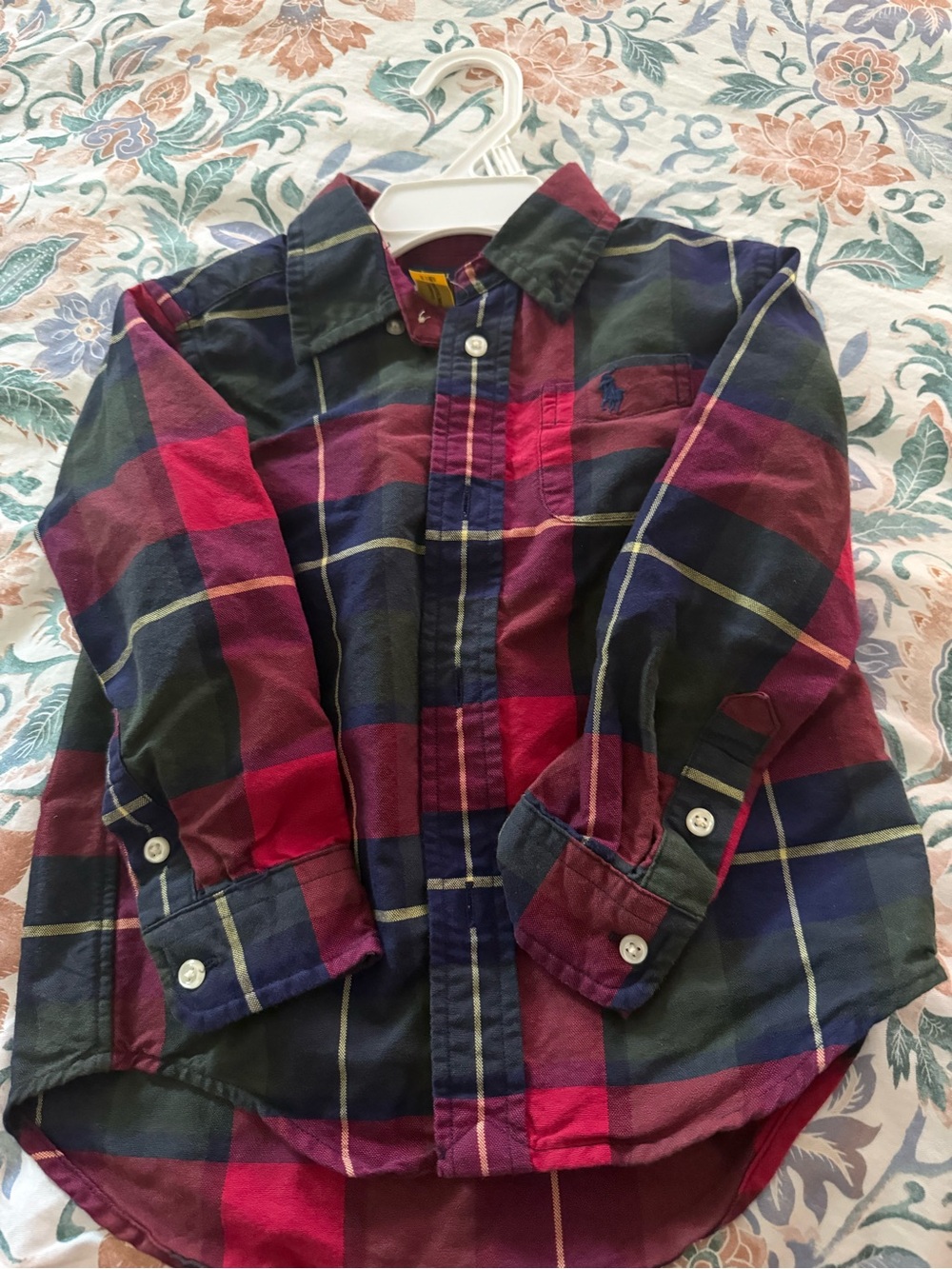 Polo by Ralph Lauren Red, Navy & Green Plaid Button-Down Shirt